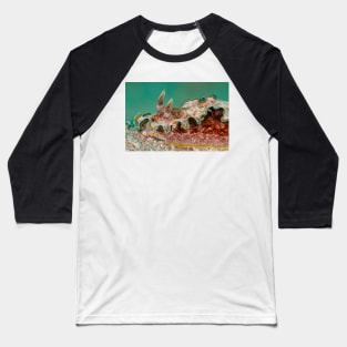 Colourful nudibranch with green background Baseball T-Shirt